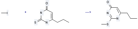 Propylthiouracil can be used to produce 2-methylsulfanyl-6-propyl-1H-pyrimidin-4-one with iodomethane 